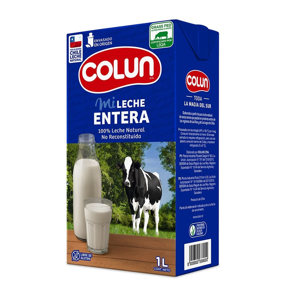 Leche Colun Entera 1 L