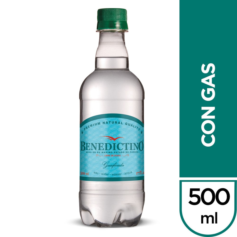 Agua Benedictino con Gas 500 ML