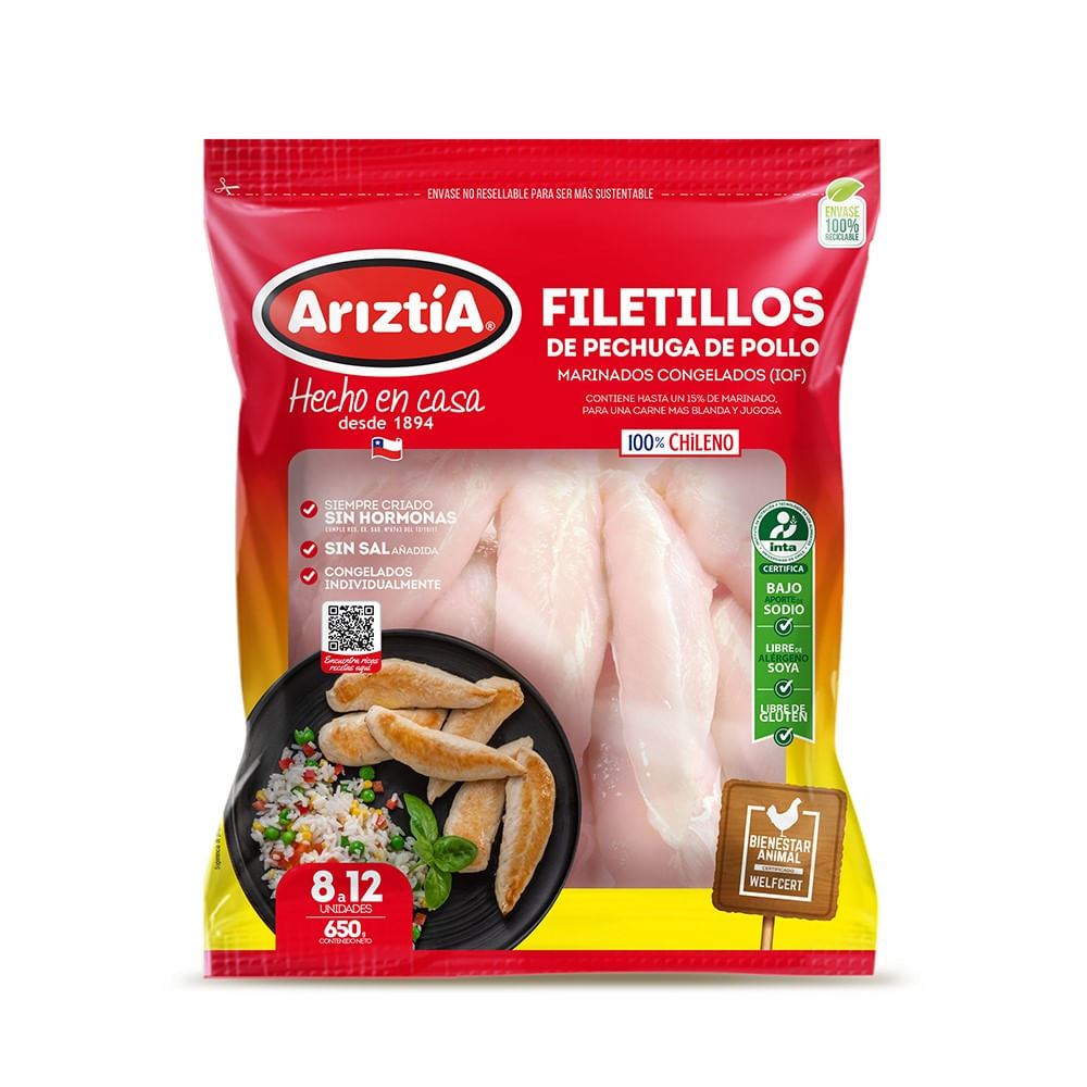 Filetillo de Pollo Ariztia 650 G
