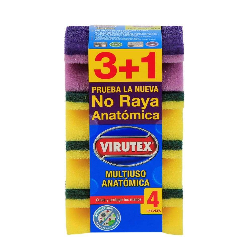 Esponja Multiuso Virutex Pack 4 un