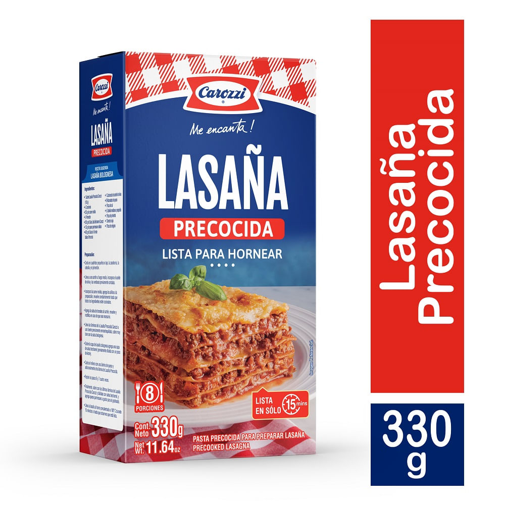 Pastas Carozzi Lasana Precocida