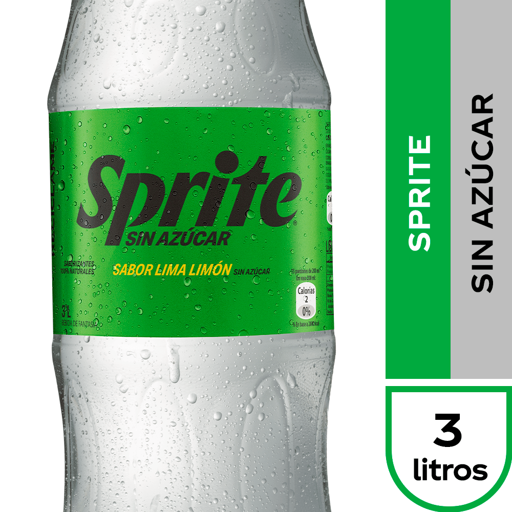 Bebida Sprite Zero Midcal Desechable 3 L