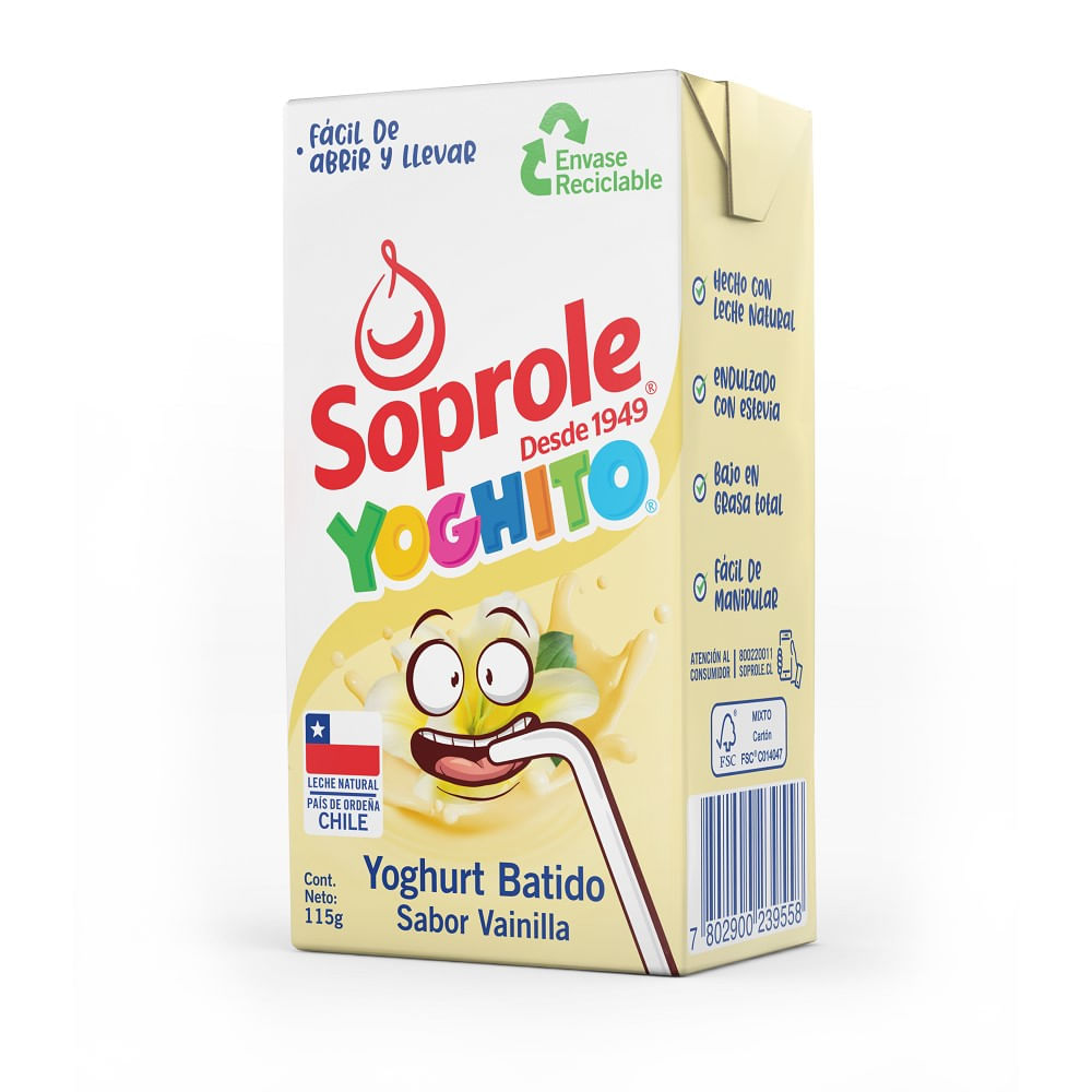 Yogurt Batido Yoghito Soprole Vainilla 115 G
