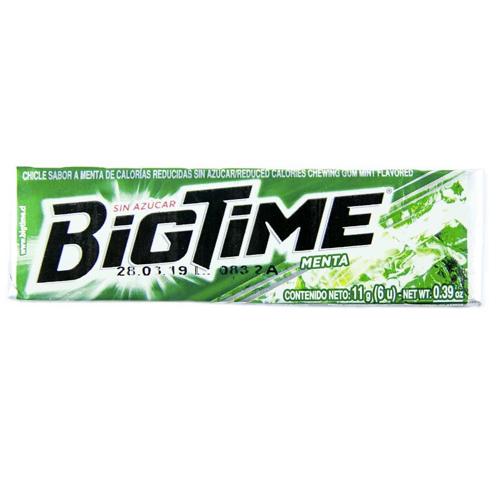 Chicle Bigtime Menta 11 G
