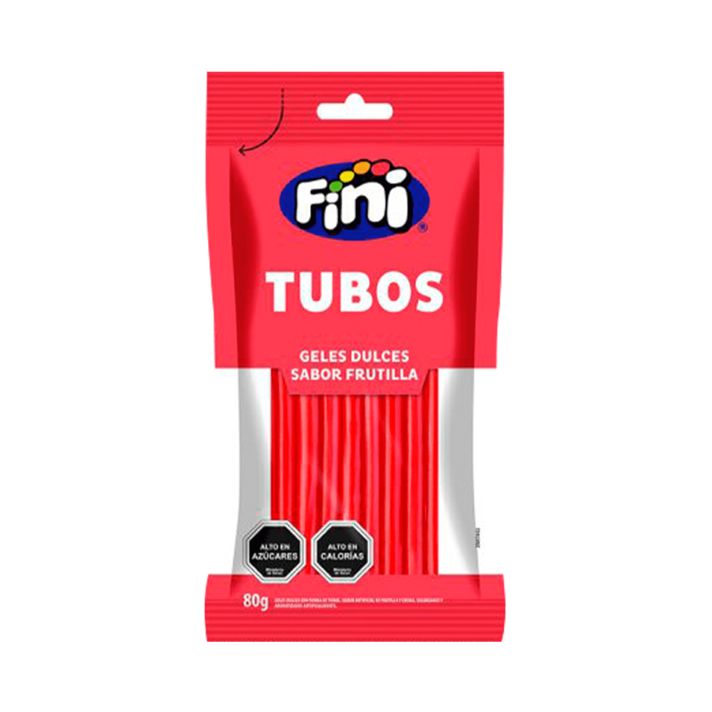 Caramelo Tubos Frutilla 80 G