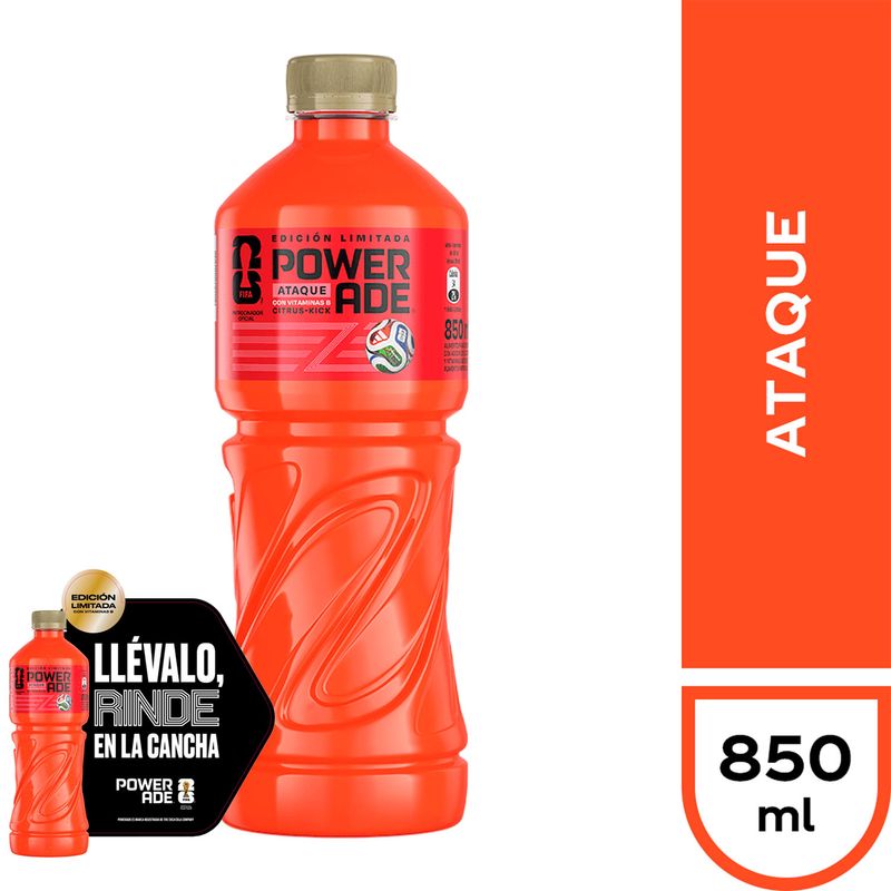 Bebida Isotonica Powerade Contraataque Desechable 850 ML