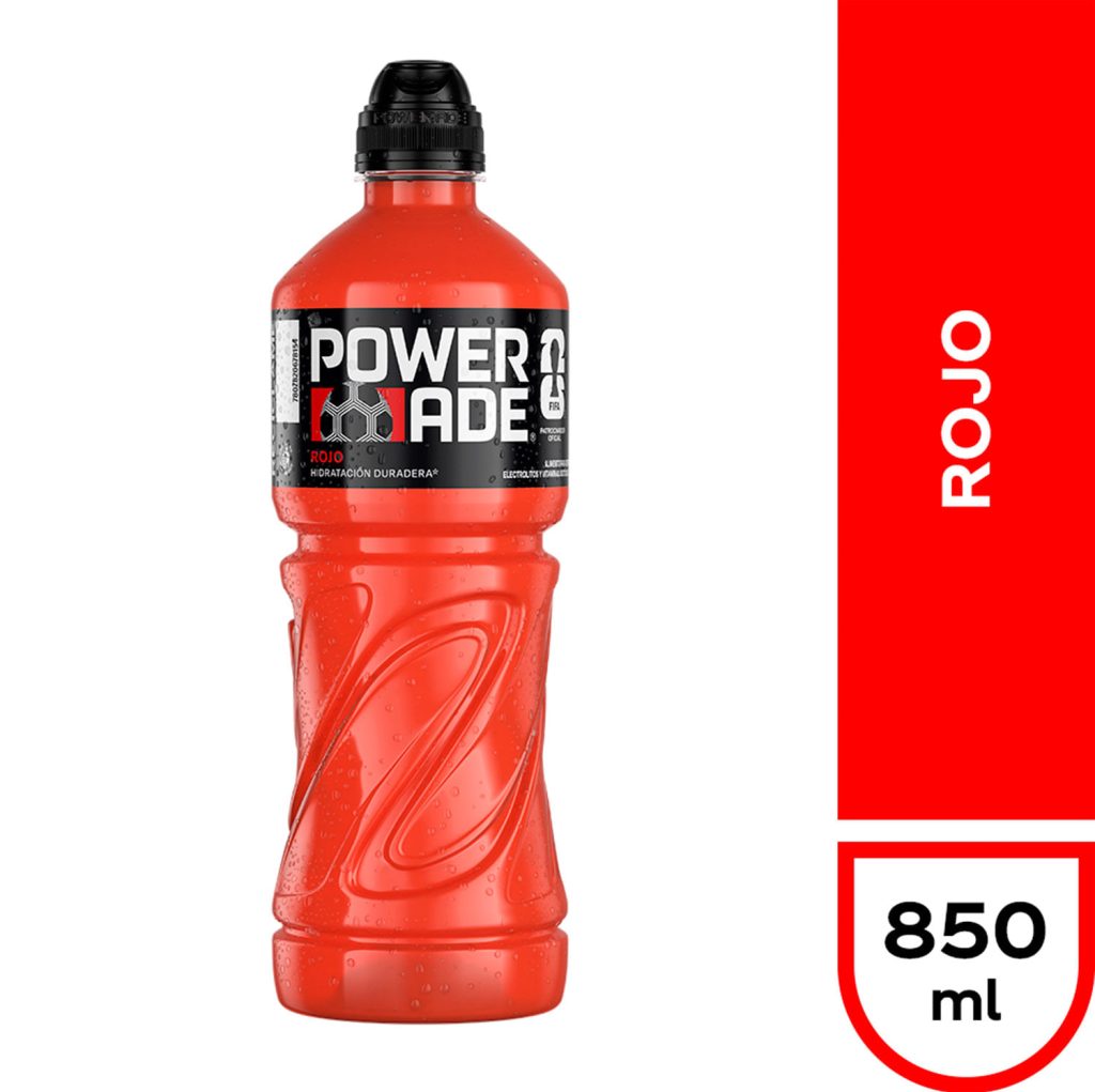 Bebida Isotonica Powerade Rojo Desechable 850 ML