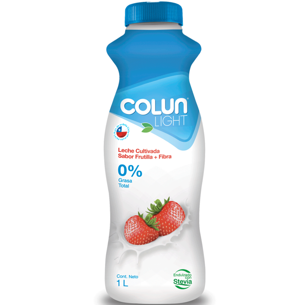 Leche Cultivada Light Fibra Colun Frutilla 1 L