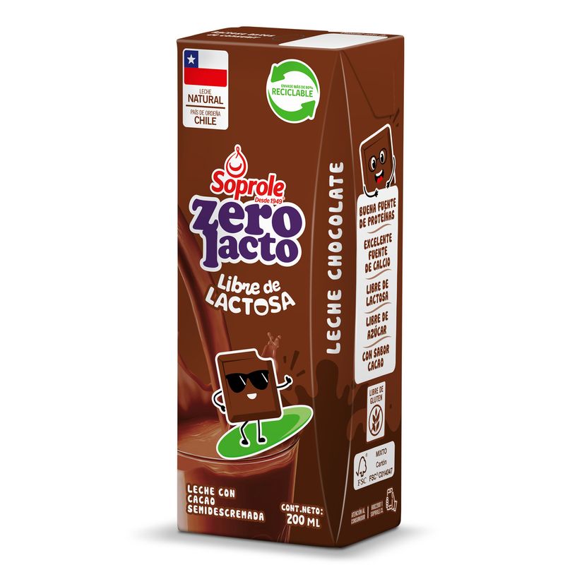 Leche Soprole 0 Lacto Chocolate 200 ML