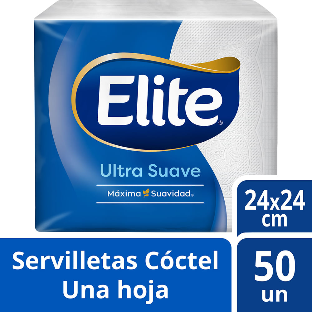 Papel Elite Ultra Suave 50 Servilletas Coctel