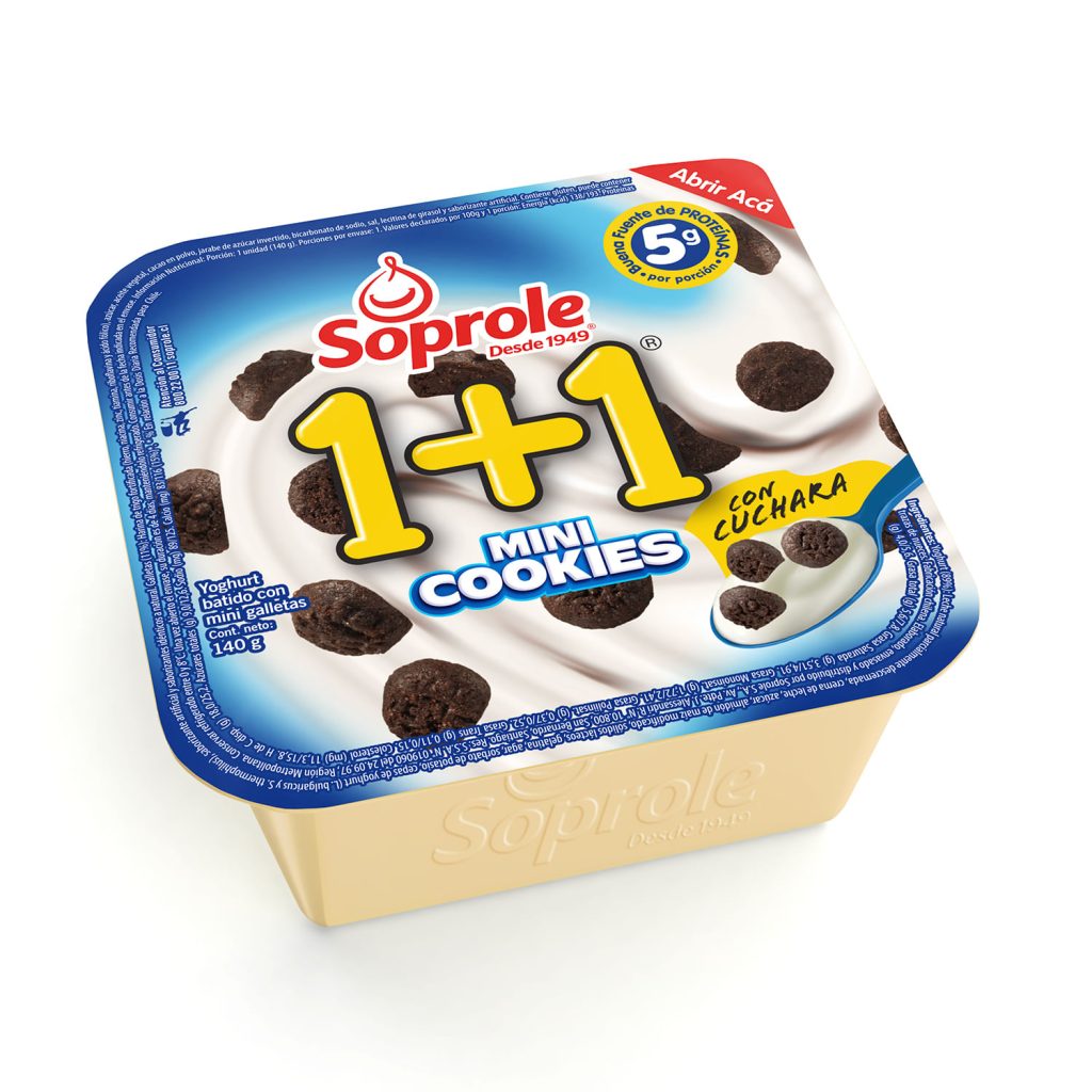 Yogurt 1+1 Mini Cookies Soprole 140 G