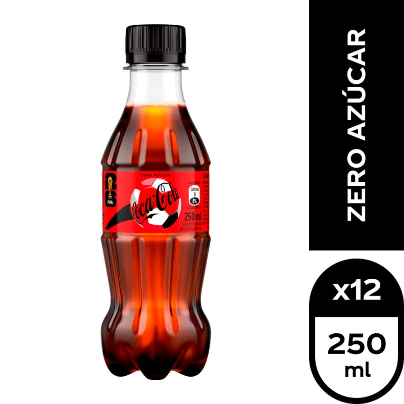 Bebida Coca-Cola Zero Desechable 250 Ml