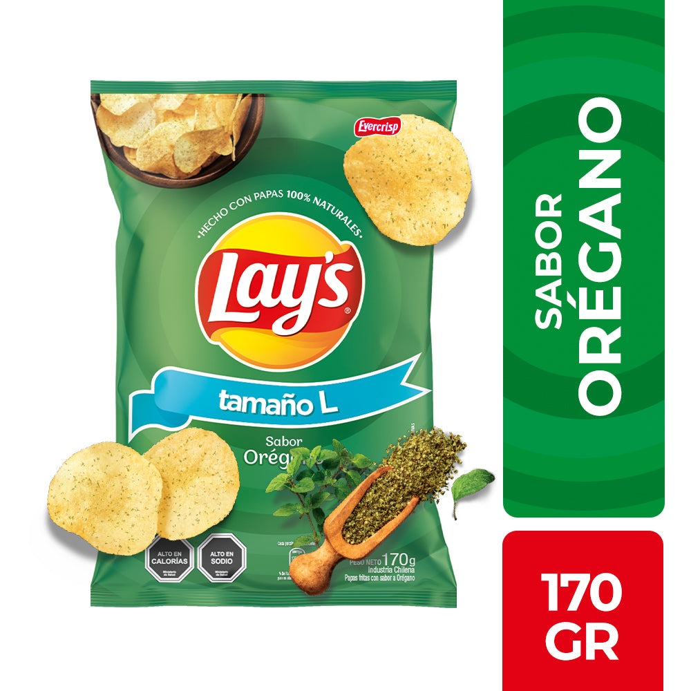 Papas Fritas Lays Oregano Tamaño S 45 G