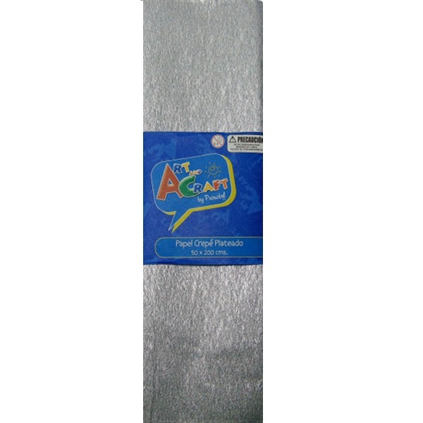 Papel Crepe Plateado