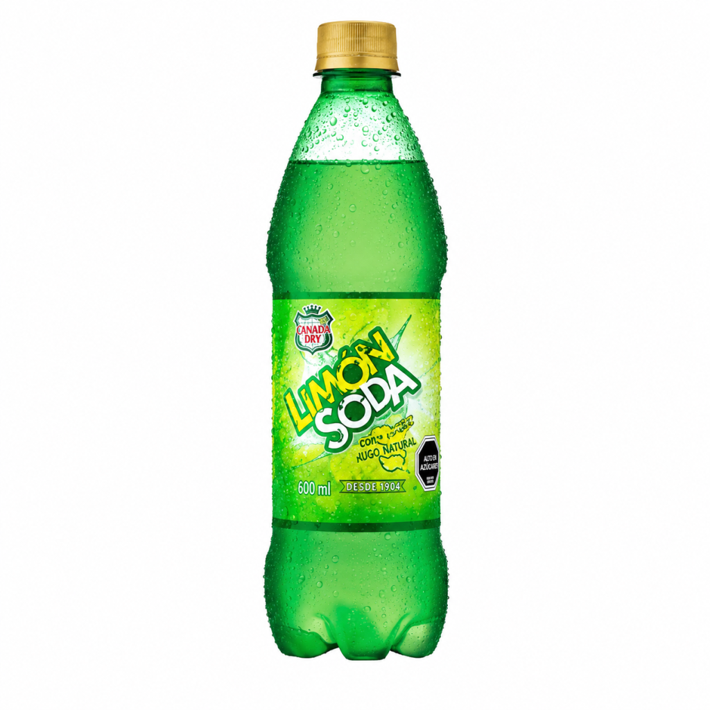 Bebida Limon Soda Desechable 600 ML