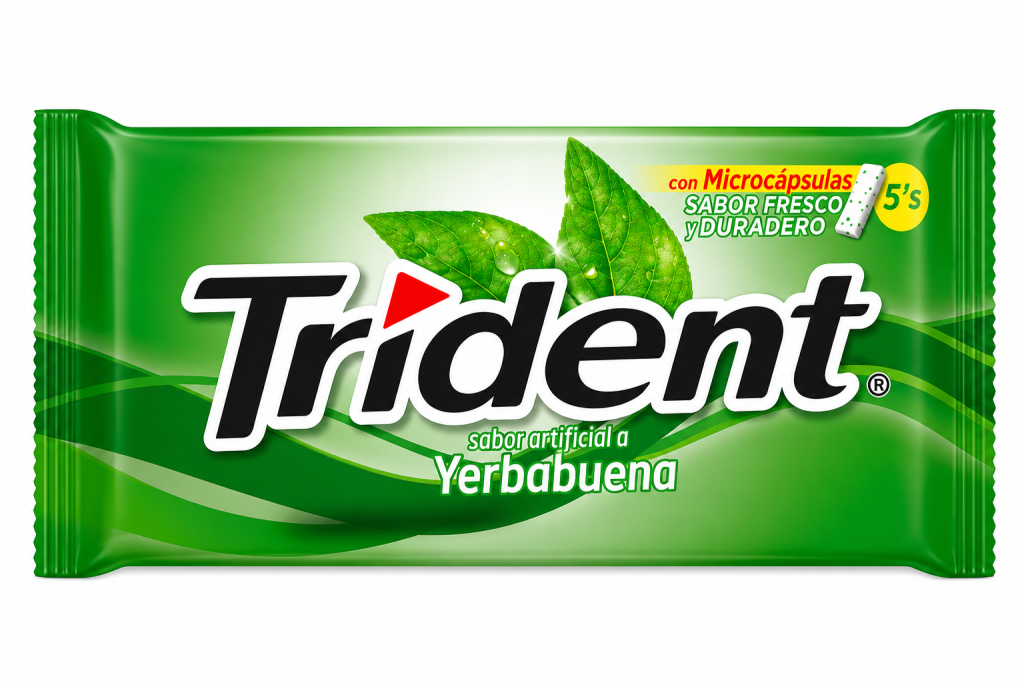 Chicle Trident Yerbabuena