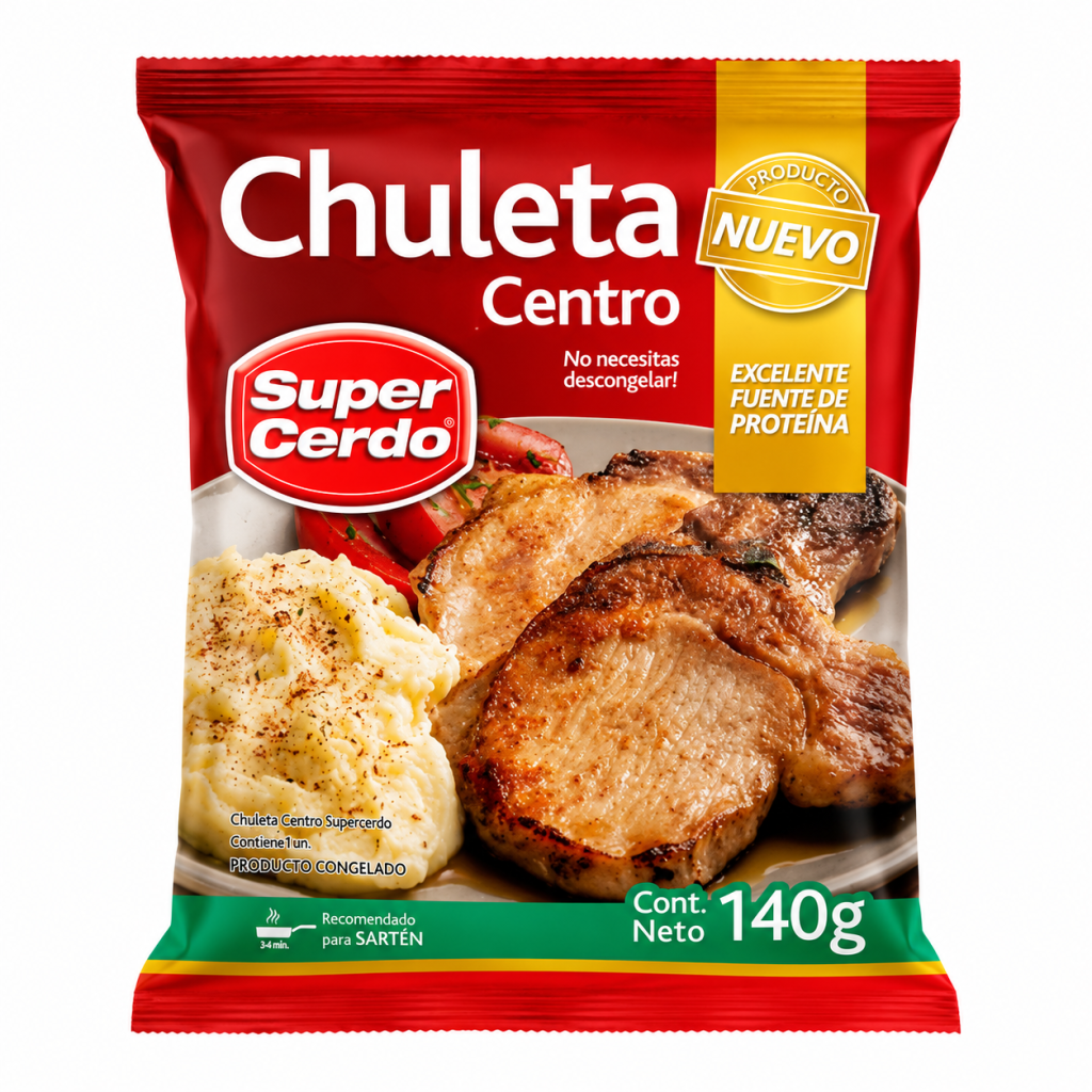 Chuleta Cerdo Congelada Super Cerdo Flowpack 142g