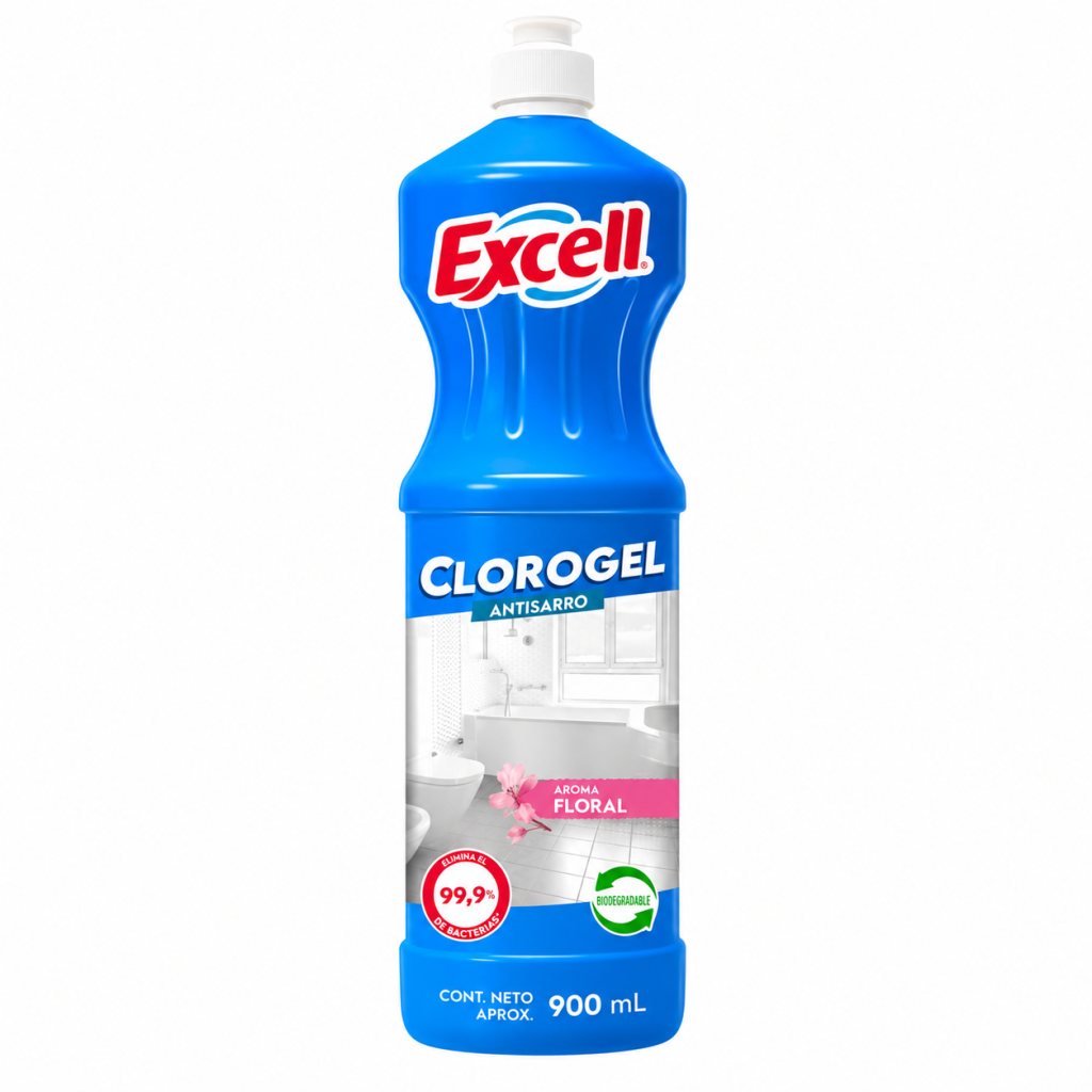 Cloro Gel Antisarro Excell Floral 900 ML