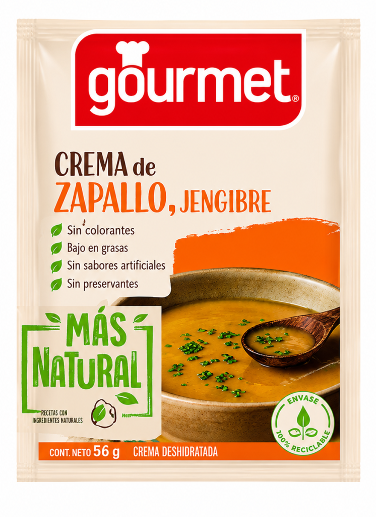 Crema Gourmet Zapallo y Jengibre 56 G