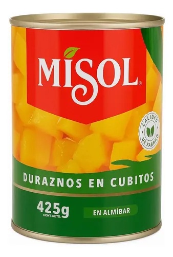 Conserva Duraznos Misol en Cubitos 425 G