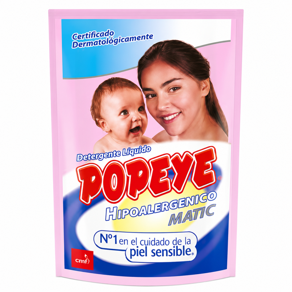 Detergente Popeye Hipoalergenico Matic 800 ML