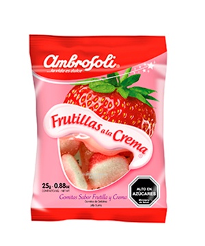 Caramelo Frutillas a la Crema 25 G