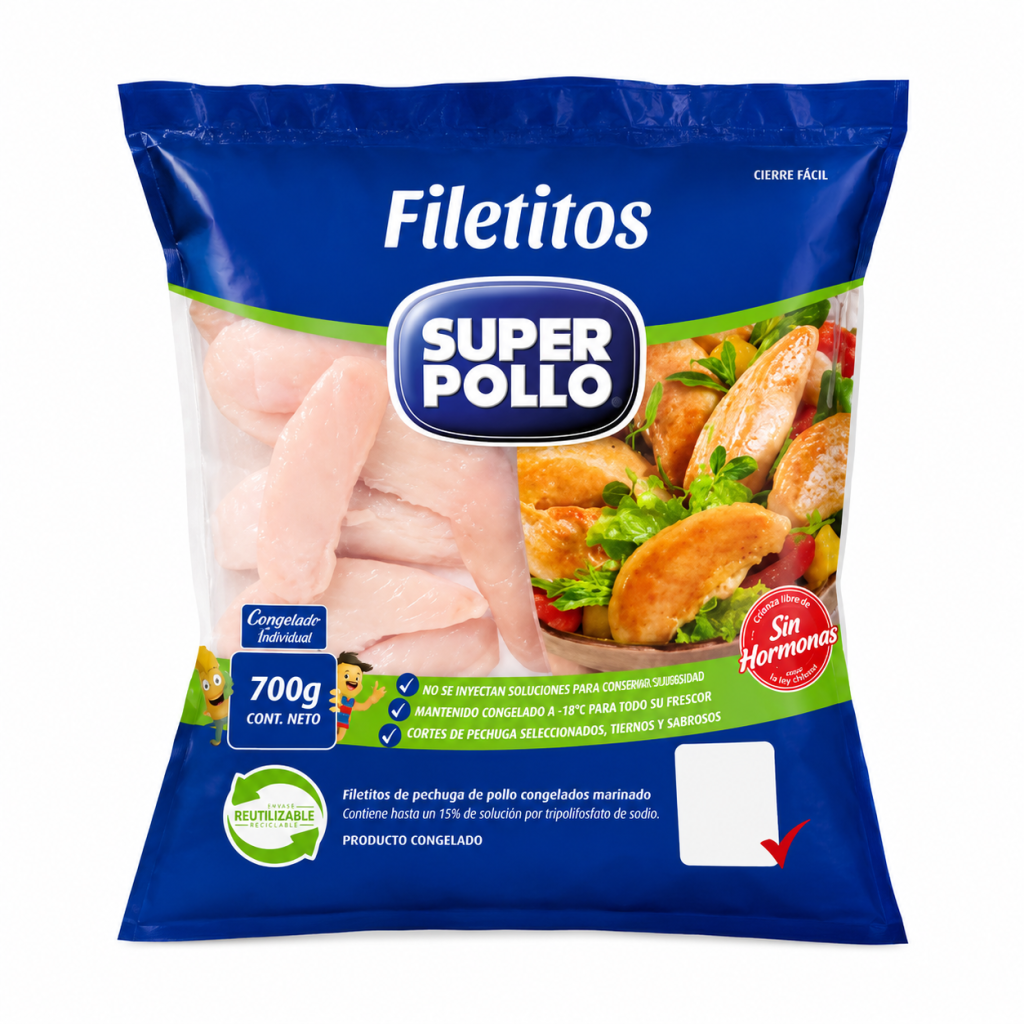 Filete Pollo Congelado Super Pollo 700 G
