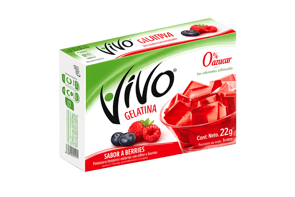 Gelatina Vivo Berries 22 G