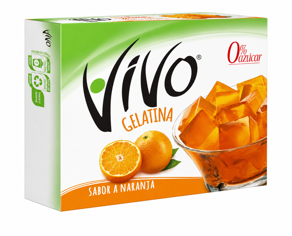 Gelatina Vivo Naranja 22 G