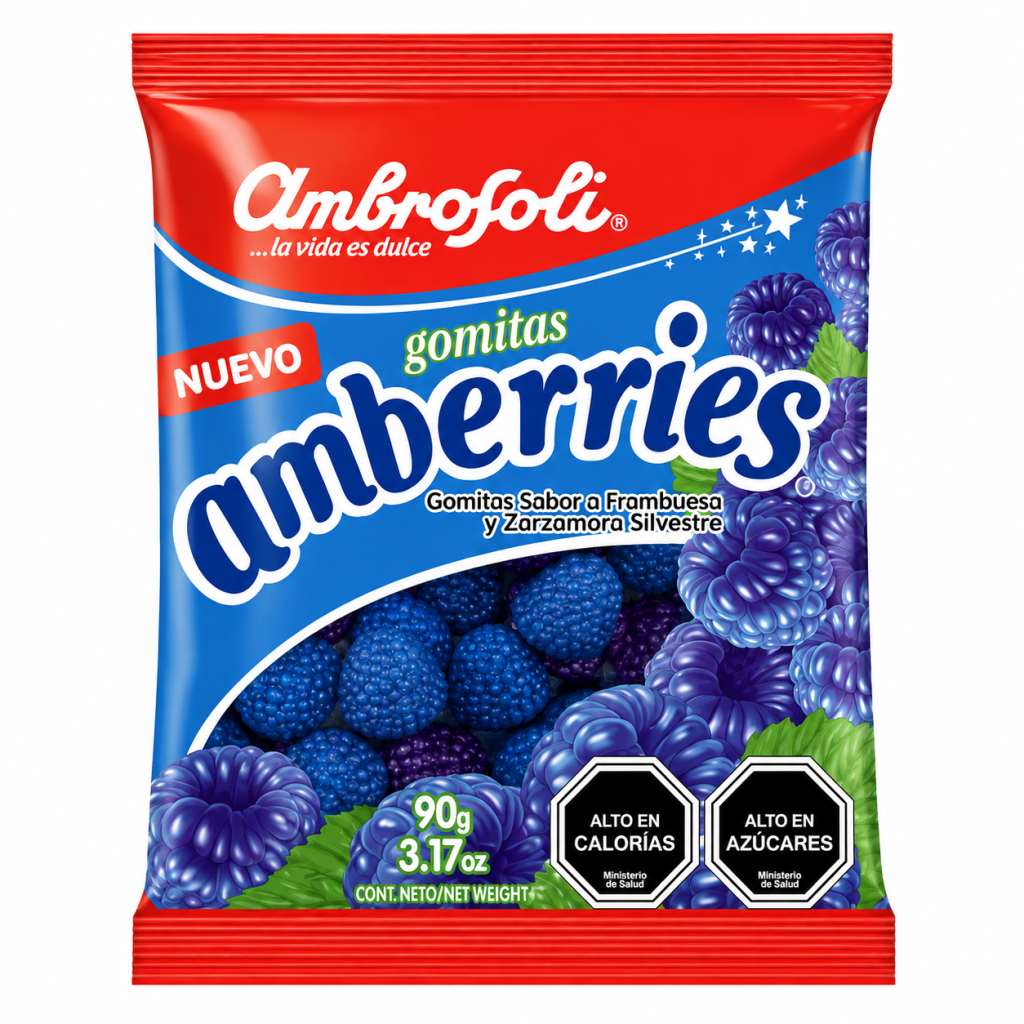 Gomitas Amberries Frambuesa Azul 90 G
