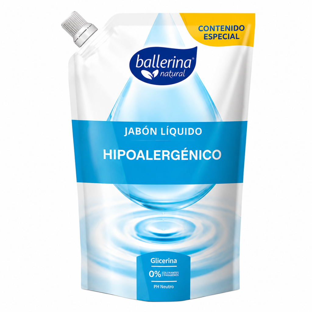 Jabon Ballerina Hipoalergenico Extra Suave 650 ML