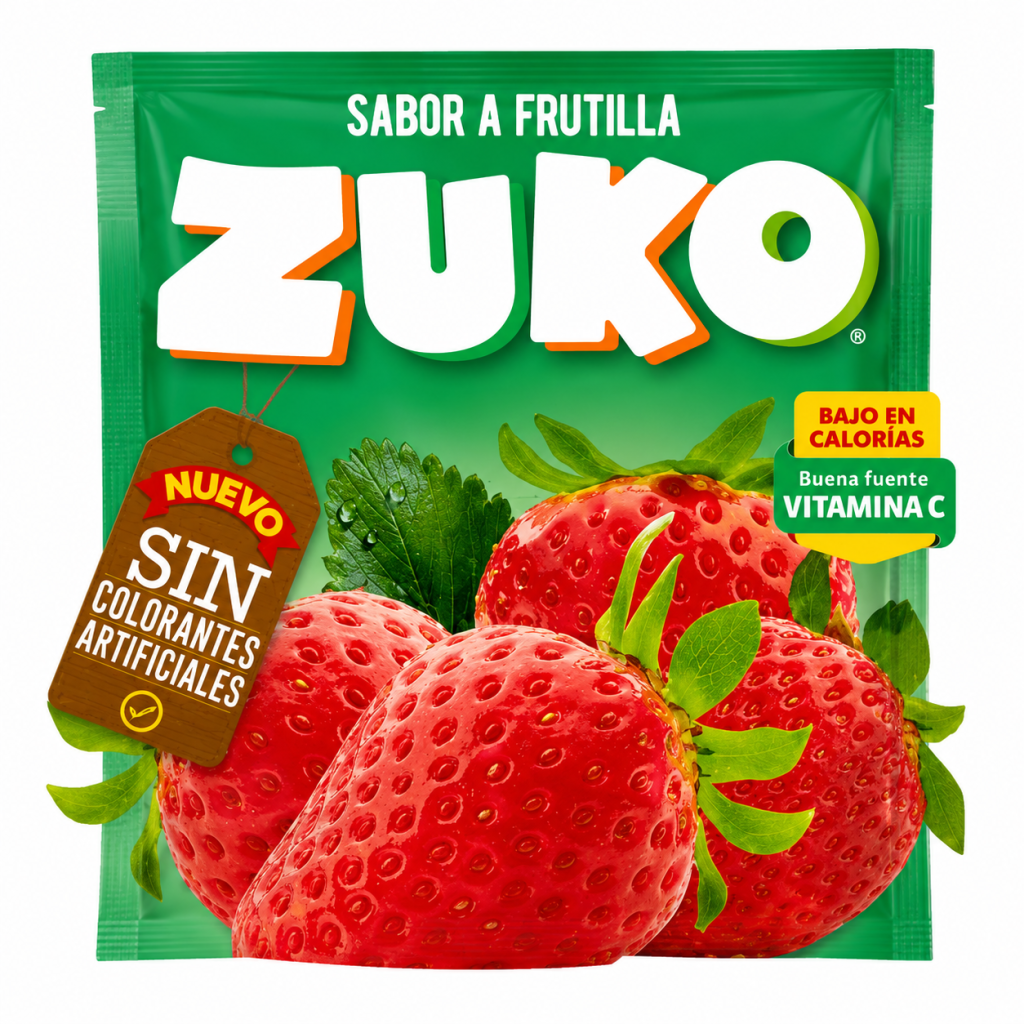 Jugo en Polvo Zuko Frutilla