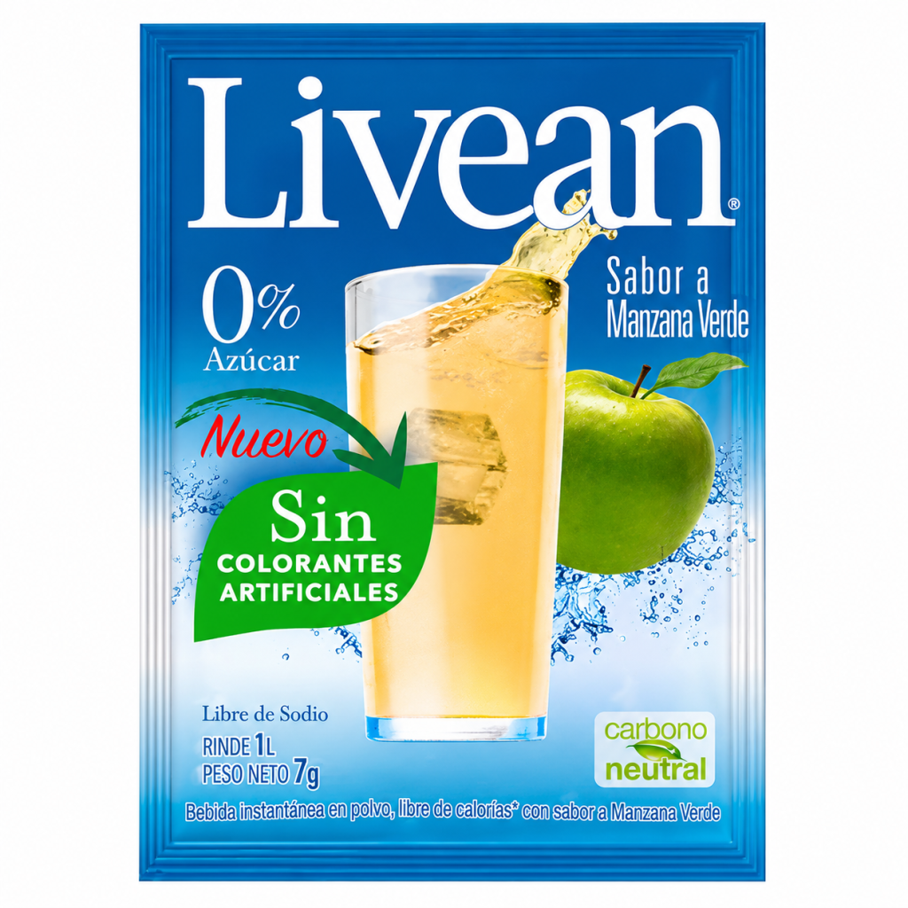 Jugo en Polvo Livean Manzana Verde