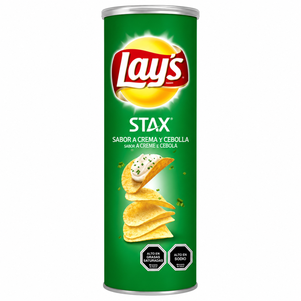 Lays Stax Evercrisp Crema y Cebolla 134 G