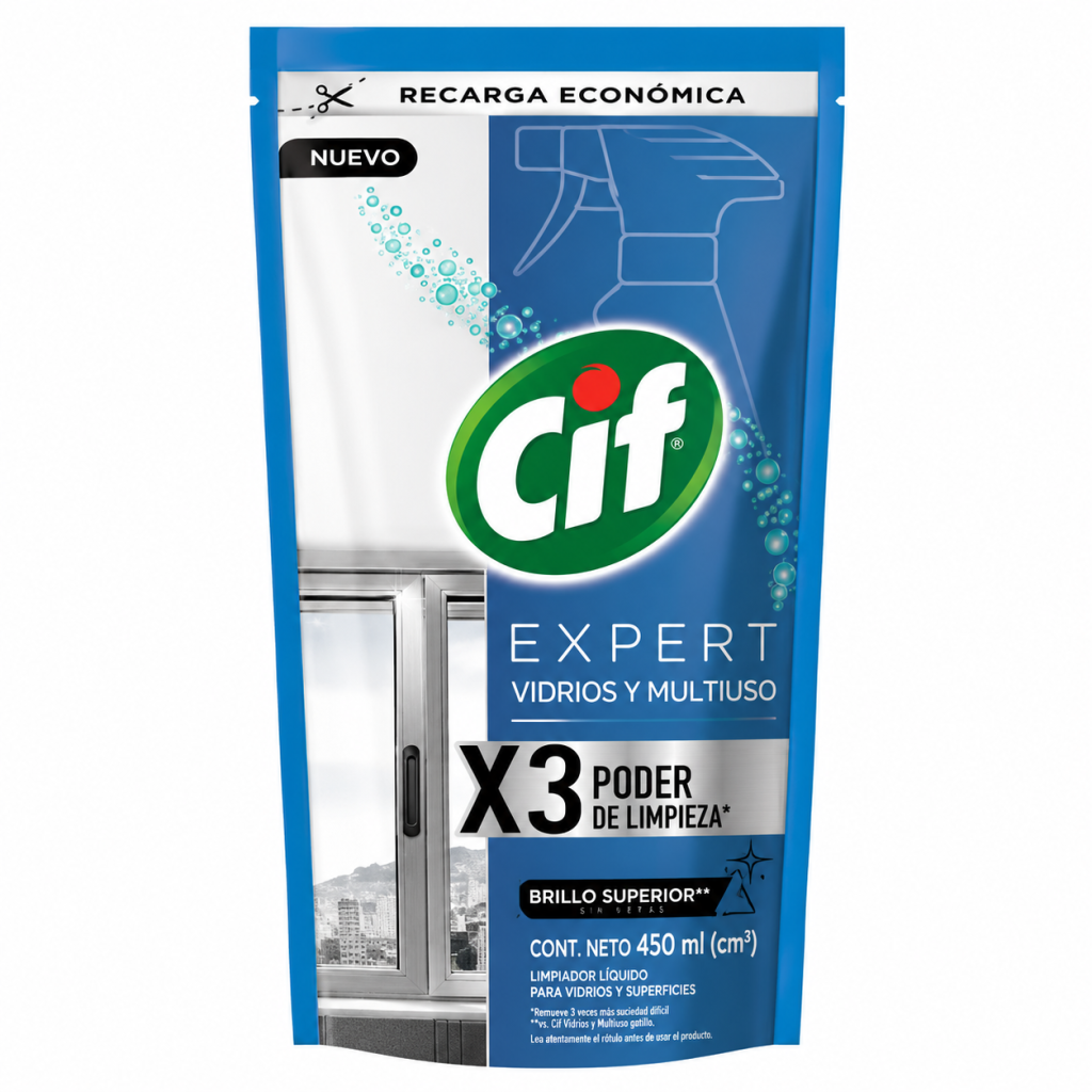 Limpiador Cif Expert Vidrios y Multiuso 450 ML