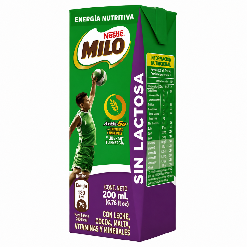 Leche Nestle Milo sin Lactosa 200 ML