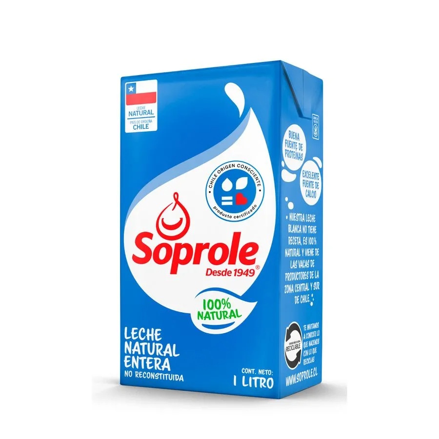 Leche Soprole Entera Natural 1 L