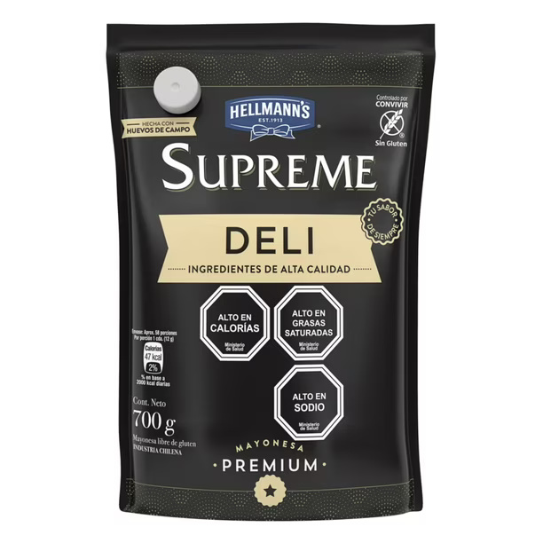 Mayonesa Hellmanns Dali Supreme 700 G