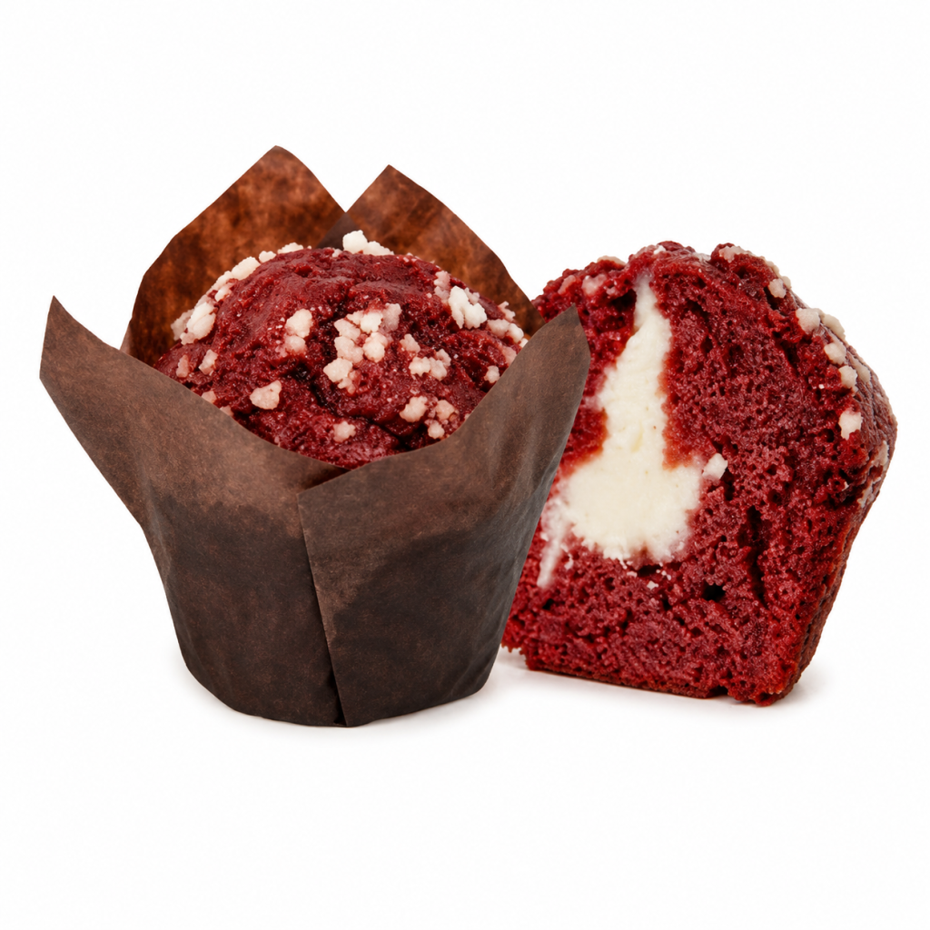 Muffin Red Velvet Relleno Cheesecake