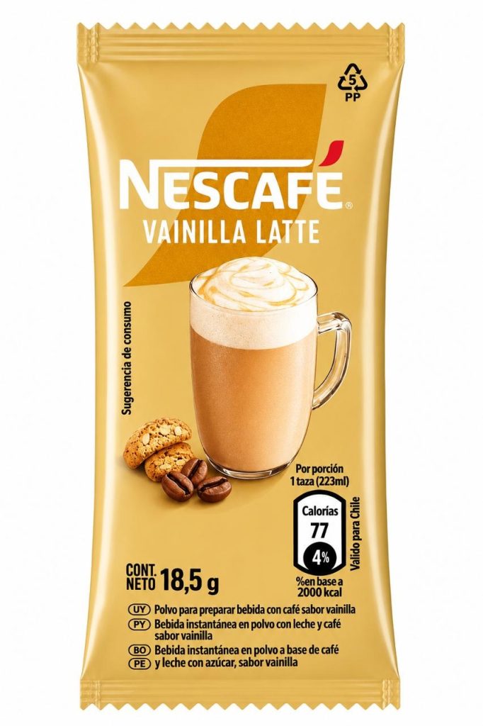 Cafe Nescafe sobre Vainilla Latte 18,5 G