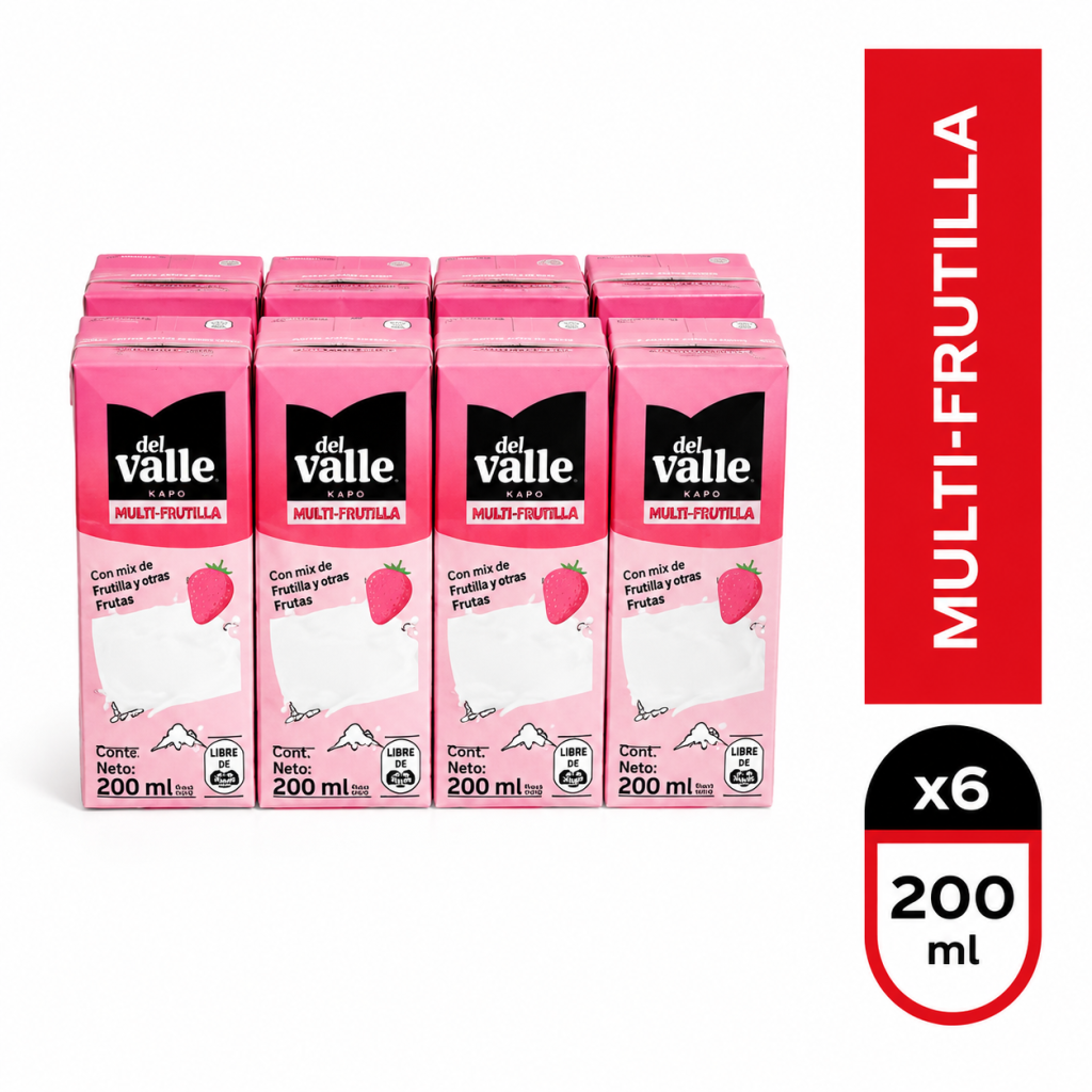 Pack del Valle Multi-Frutilla 200 ML