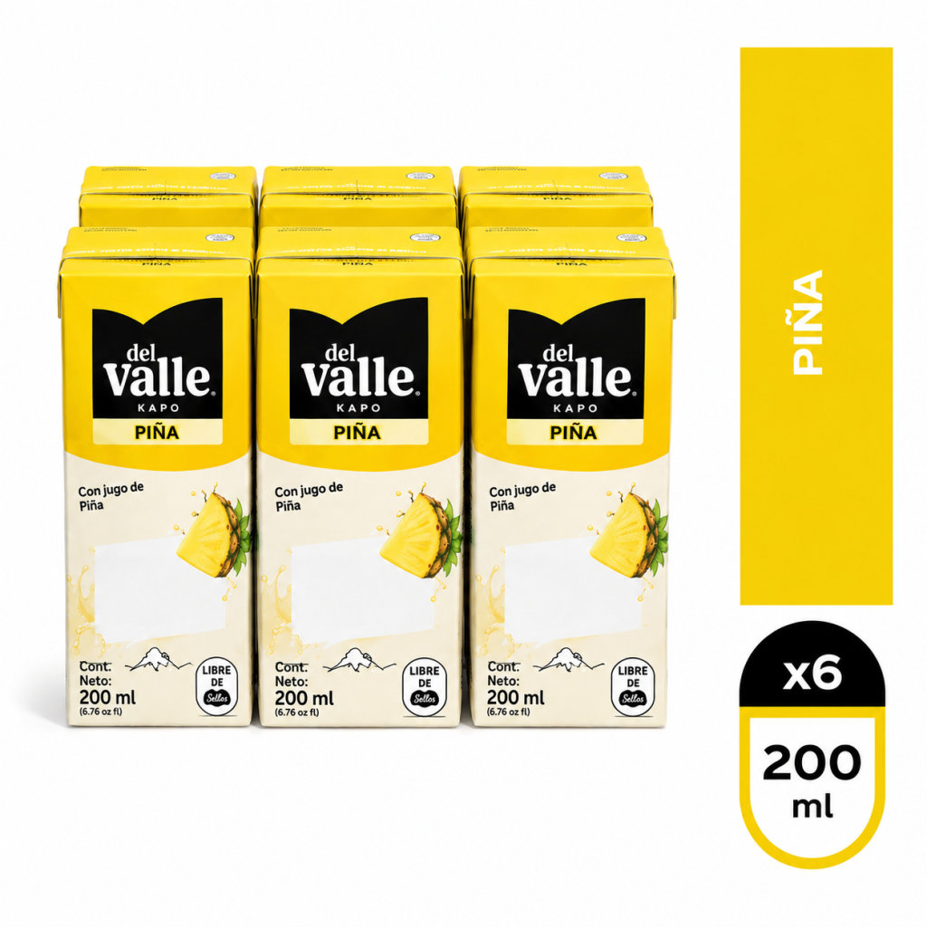 Pack del Valle Piña 200 ML