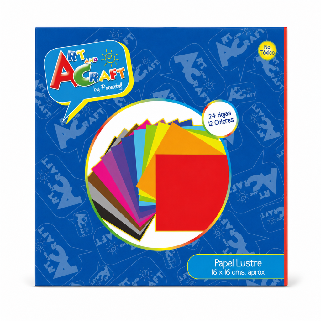 Papel Lustre 16x16 Cm Art And Craft Paquete