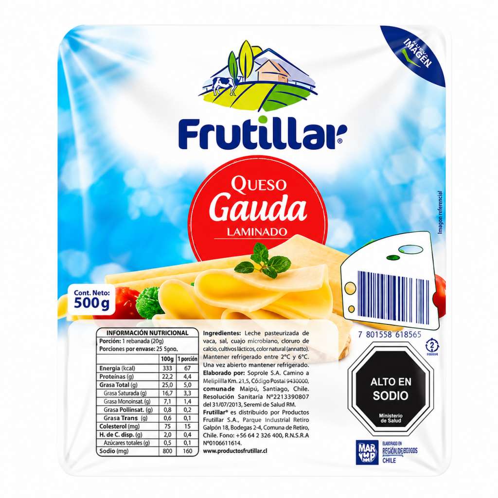 Queso Gauda Frutillar 500 G