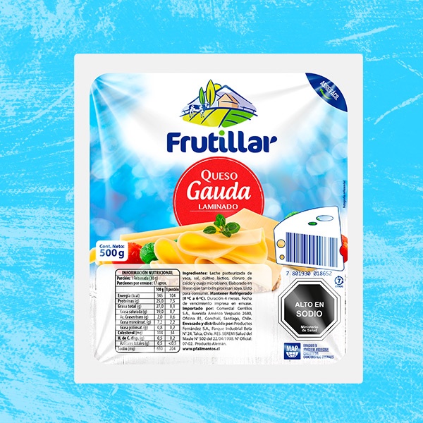 Queso Mantecoso Laminado Frutillar 500 G