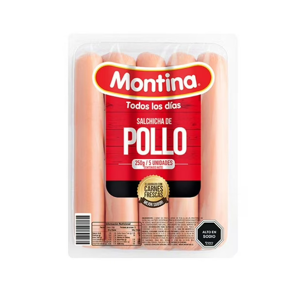 Salchicha Montina 5 Unidades Pollo