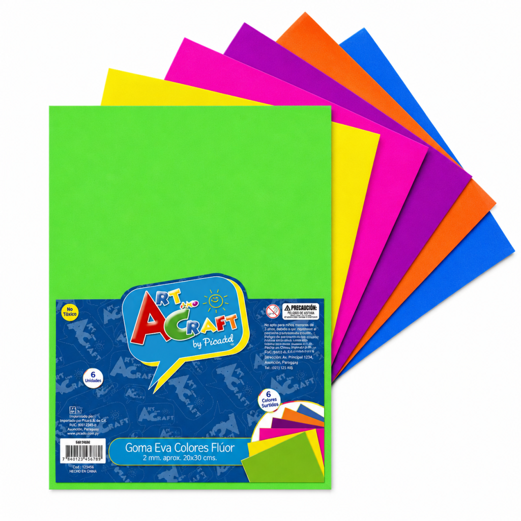 Set de Goma Eva Art And Craft Colores Surtidos