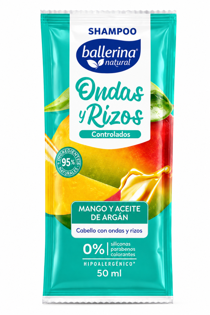 Shampoo Ballerina Ondas y Rizos 50ml