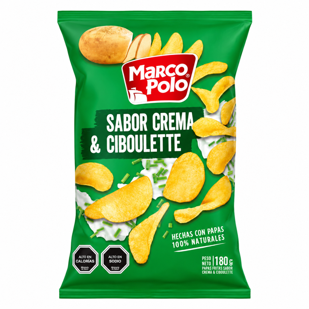 Snack Papas Marco Polo Crema y Ciboulette
