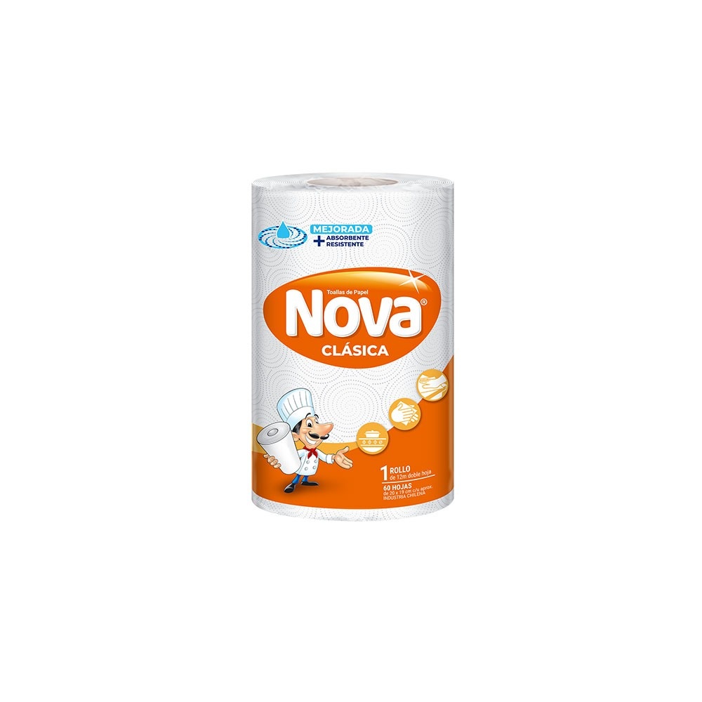 Toalla de Papel Nova Clasica 1 Rollo 60 Hojas